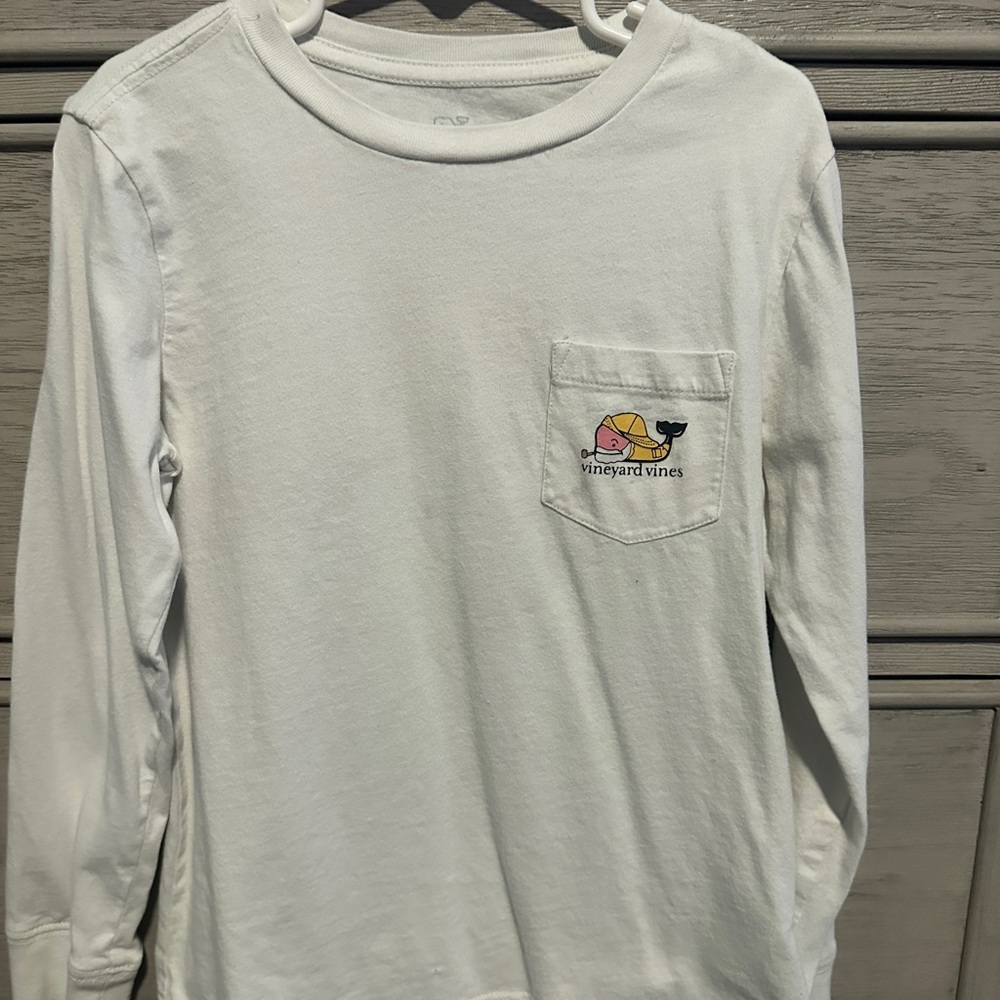 Vineyard Vines Cream Tee with Logo